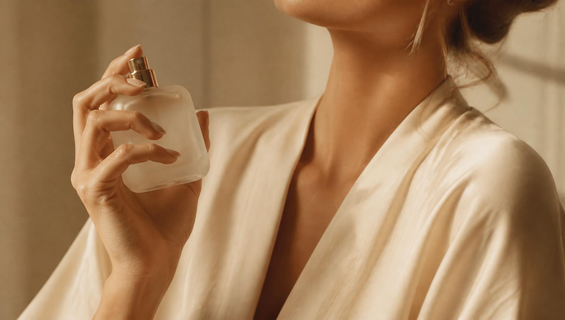 Fragrance applied in soft daylight